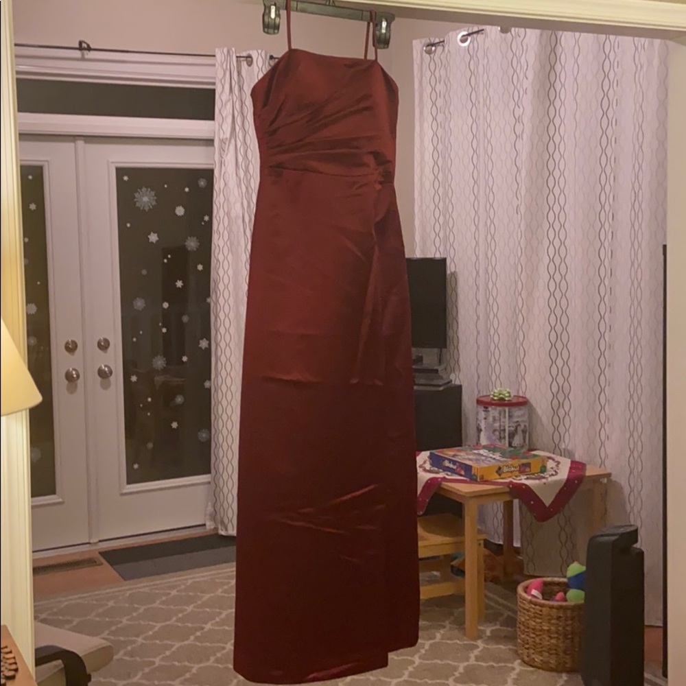 Red bridesmaids dress